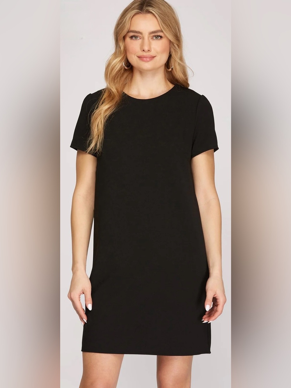She + Sky Short Sleeve Heavy Knit Shift Dress